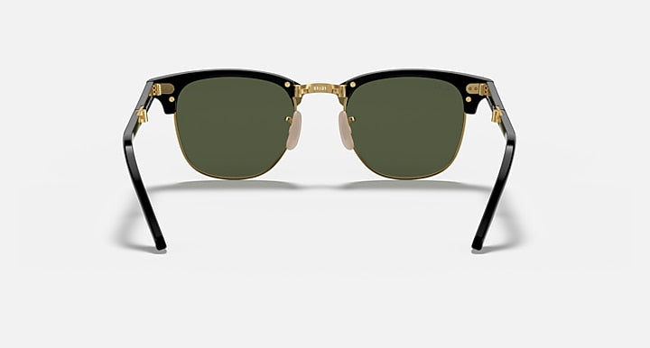 Ray-Ban CLUBMASTER FOLDING Black with G-15 Green Solid Color lenses - Back