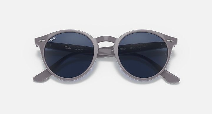 Ray-Ban RB2180 Grey with Dark Blue Solid Color lenses - Closed Front