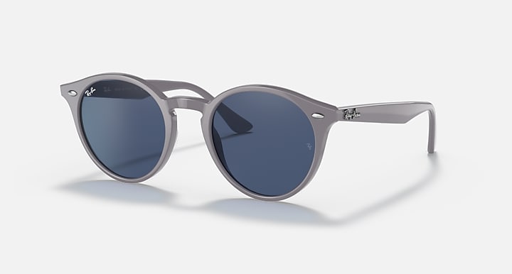Ray-Ban RB2180 Grey with Dark Blue Solid Color lenses - Quarter