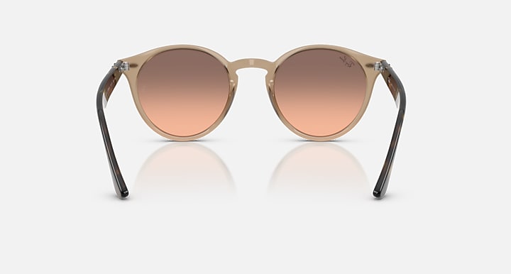 Ray-Ban RB2180 Turtledove; Havana with Pink Gradient Grey Gradient lenses - Back