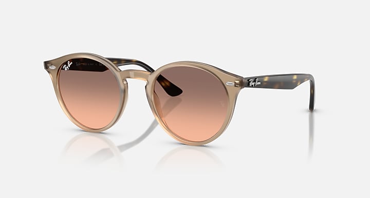 Ray-Ban RB2180 Turtledove; Havana with Pink Gradient Grey Gradient lenses - Quarter