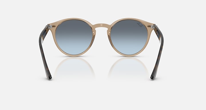 Ray-Ban RB2180 Turtledove; Havana with Blue Gradient Grey Gradient lenses - Back
