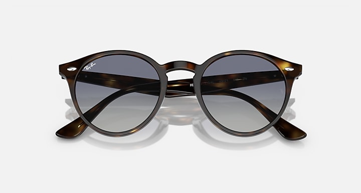 Ray-Ban RB2180 Light Havana with Light Grey/Dark Blue Gradient lenses - Closed Front