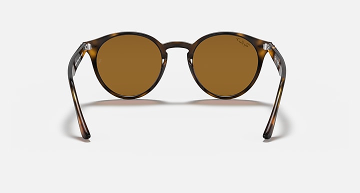 Ray-Ban RB2180 Light Havana with Brown Polarized Solid Color lenses - Back