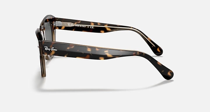 Ray-Ban STATE STREET Havana On Transparent Brown with Dark Grey Solid Color lenses - Lateral