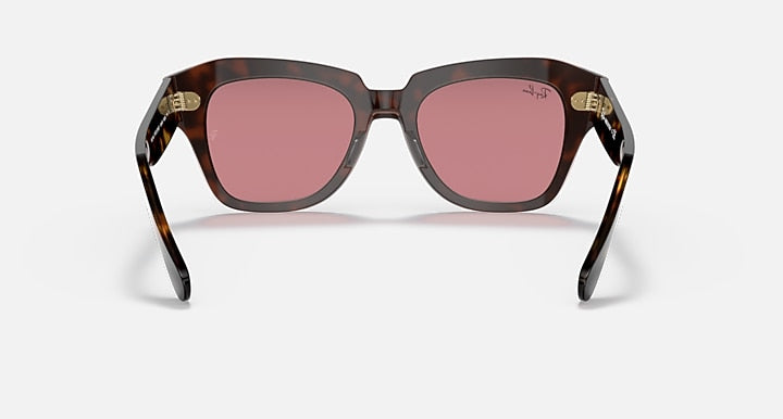 Ray-Ban STATE STREET @COLLECTION Havana On Transparent Pink with Violet Photochromic lenses - Back