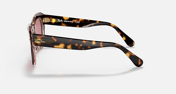 Ray-Ban STATE STREET @COLLECTION Havana On Transparent Pink with Violet Photochromic lenses - Lateral