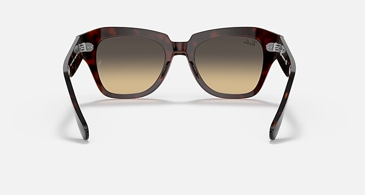 Ray-Ban STATE STREET Havana On Transparent Pink; Tortoise with Brown/Blue Gradient Gradient lenses - Back