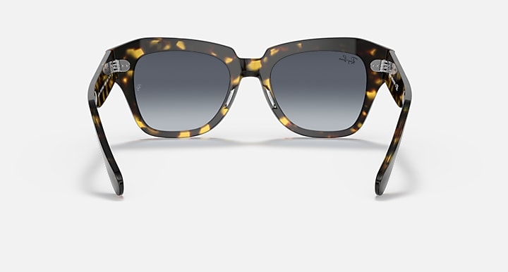 Ray-Ban STATE STREET FLECK Yellow Havana with Blue Gradient Grey Gradient lenses - Back