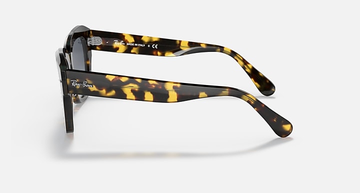 Ray-Ban STATE STREET FLECK Yellow Havana with Blue Gradient Grey Gradient lenses - Lateral