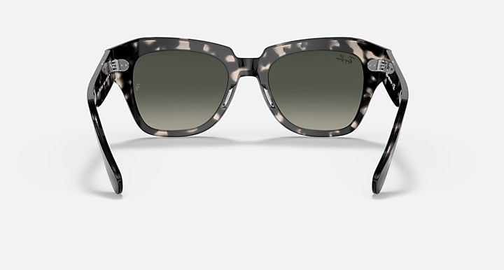 Ray-Ban STATE STREET FLECK Grey Havana with Grey Gradient Gradient lenses - Back