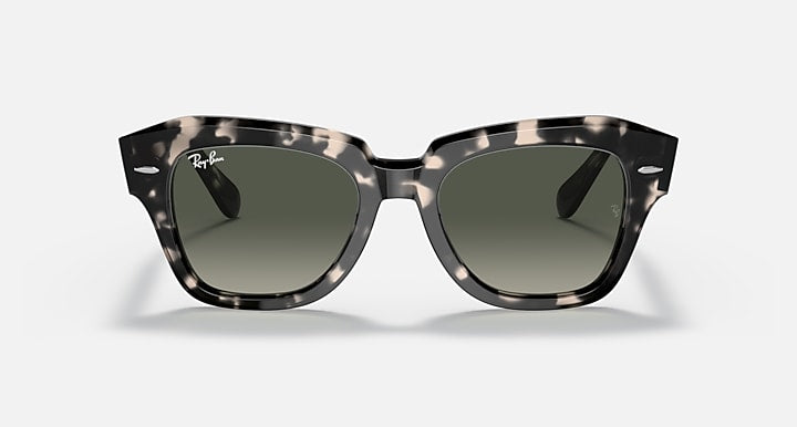 Ray-Ban STATE STREET FLECK Grey Havana with Grey Gradient Gradient lenses - Front