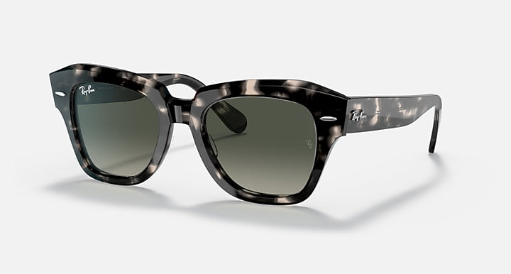 Ray-Ban STATE STREET FLECK Grey Havana with Grey Gradient Gradient lenses - Quarter