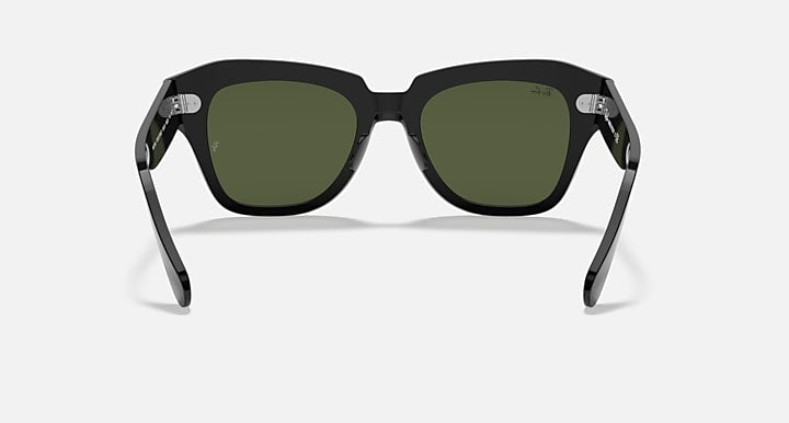 Ray-Ban STATE STREET Black with G-15 Green Solid Color lenses - Back
