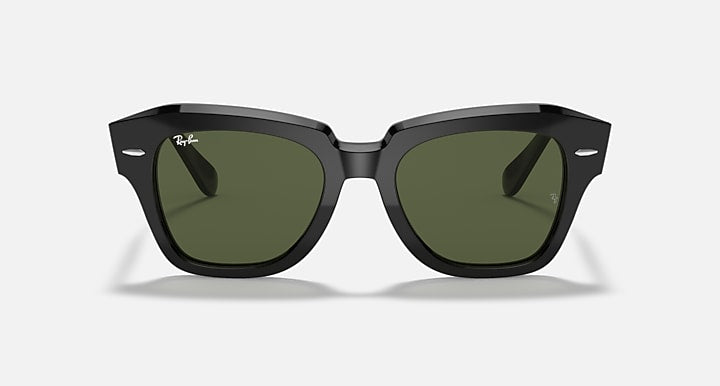 Ray-Ban STATE STREET Black with G-15 Green Solid Color lenses - Front