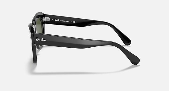 Ray-Ban STATE STREET Black with G-15 Green Solid Color lenses - Lateral