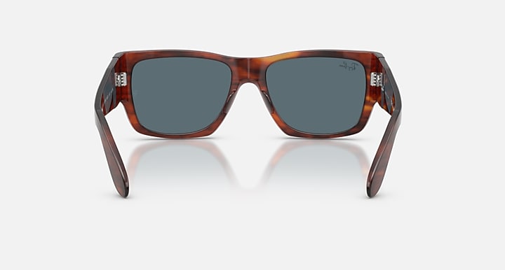 Ray-Ban NOMAD COLLECTOR DROPS LIMITED Striped Havana with Blue Solid Color lenses - Back