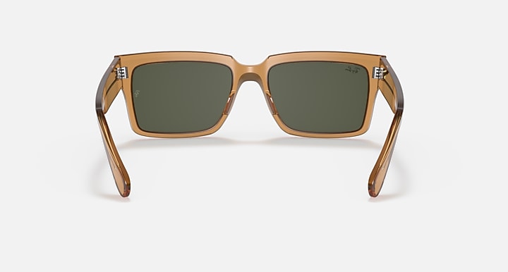 Ray-Ban INVERNESS @COLLECTION Transparent Light Brown with G-15 Green Solid Color lenses - Back