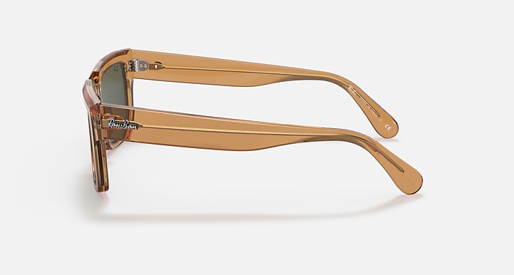 Ray-Ban INVERNESS @COLLECTION Transparent Light Brown with G-15 Green Solid Color lenses - Lateral