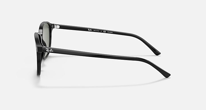 Ray-Ban LEONARD Black with G-15 Green Polarized Solid Color lenses - Lateral