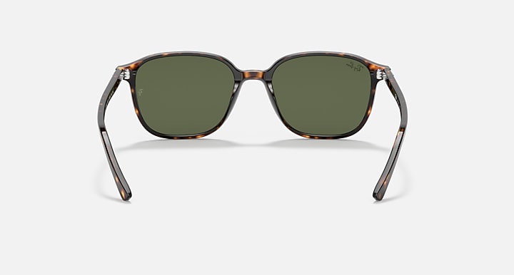 Ray-Ban LEONARD Tortoise with G-15 Green Solid Color lenses - Back