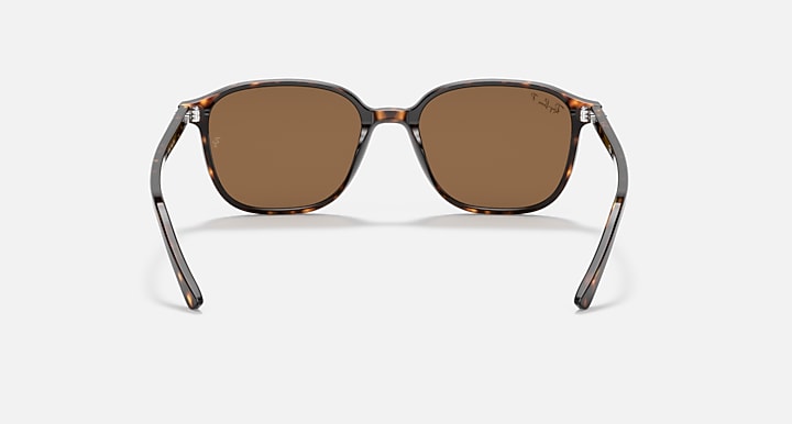 Ray-Ban LEONARD Tortoise with Brown Polarized Solid Color lenses - Back