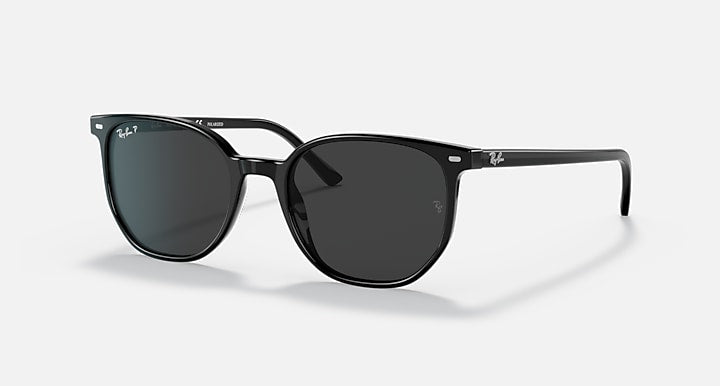 Ray-Ban ELLIOT Black with Polarized Black Solid Color lenses - Quarter