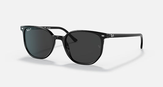 Ray-Ban ELLIOT Black with Polarized Black Solid Color lenses - Quarter