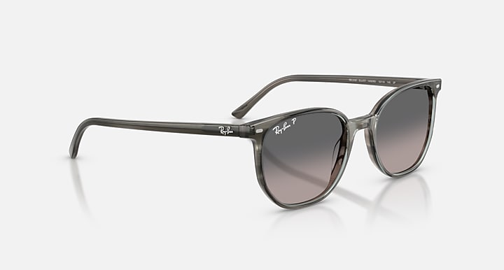 Ray-Ban ELLIOT Striped Grey with Polarized Grey Gradient Gradient lenses - Alternative