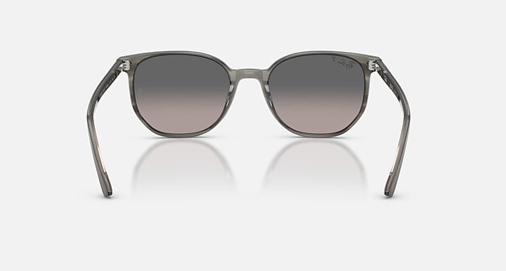 Ray-Ban ELLIOT Striped Grey with Polarized Grey Gradient Gradient lenses - Back