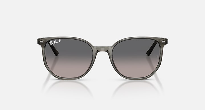 Ray-Ban ELLIOT Striped Grey with Polarized Grey Gradient Gradient lenses - Front