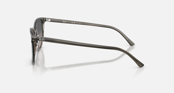 Ray-Ban ELLIOT Striped Grey with Polarized Grey Gradient Gradient lenses - Lateral