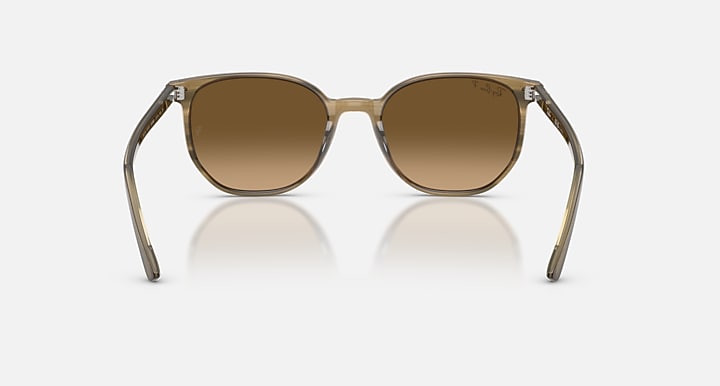Ray-Ban ELLIOT Striped Green with Polarized Brown Gradient Gradient lenses - Back