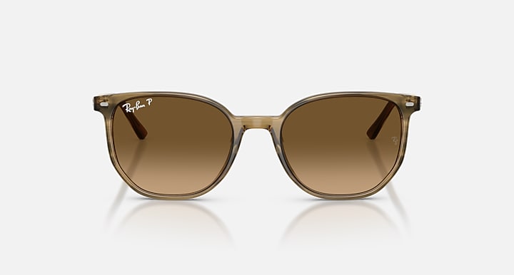 Ray-Ban ELLIOT Striped Green with Polarized Brown Gradient Gradient lenses - Front