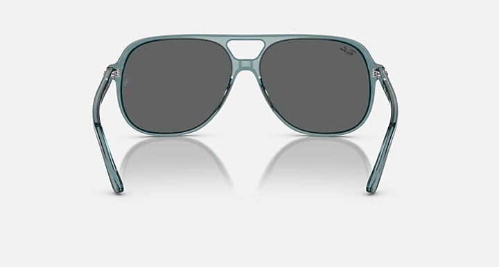 Ray-Ban BILL BIO-BASED EARTH DAY LIMITED Transparent Blue Bio with Dark Grey Solid Color lenses - Back