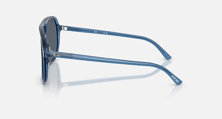 Ray-Ban BILL 4TH OF JULY LIMITED Transparent Blue with Blue Solid Color lenses - Lateral