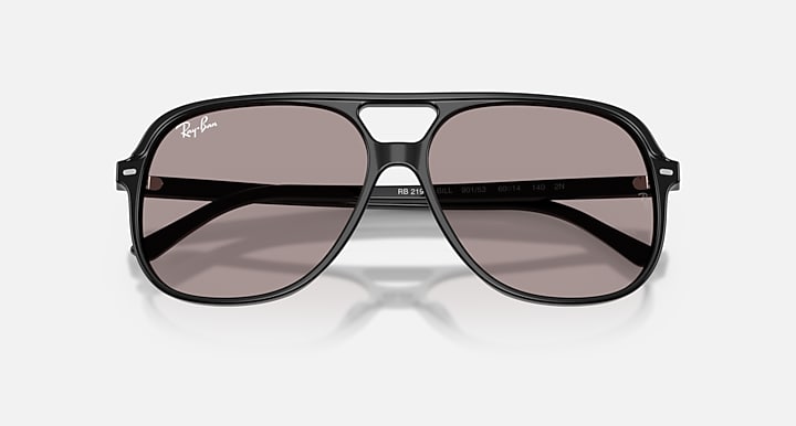 Ray-Ban BILL SUMMER CAPSULE Black with Violet Solid Color lenses - Closed Front