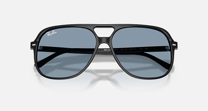 Ray-Ban BILL SUMMER CAPSULE Black with Blue Solid Color lenses - Closed Front