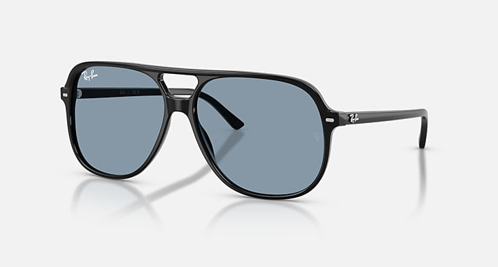 Ray-Ban BILL SUMMER CAPSULE Black with Blue Solid Color lenses - Quarter