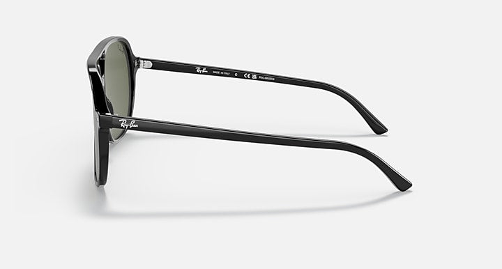 Ray-Ban BILL Black with G-15 Green Polarized Solid Color lenses - Lateral
