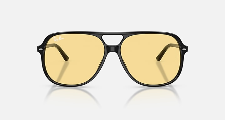 Ray-Ban BILL SUMMER CAPSULE Black with Yellow Solid Color lenses - Front