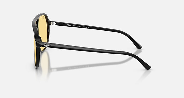 Ray-Ban BILL SUMMER CAPSULE Black with Yellow Solid Color lenses - Lateral