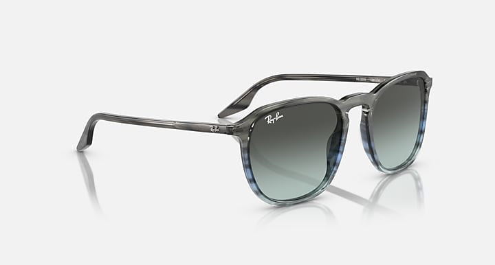 Ray-Ban RB2203 Striped Grey & Blue; Striped Grey with Blue/Black Gradient lenses - Alternative