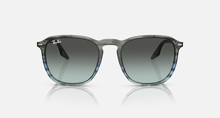 Ray-Ban RB2203 Striped Grey & Blue; Striped Grey with Blue/Black Gradient lenses - Front