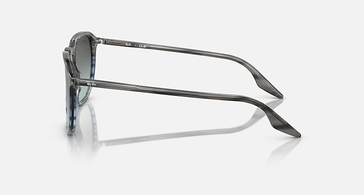 Ray-Ban RB2203 Striped Grey & Blue; Striped Grey with Blue/Black Gradient lenses - Lateral