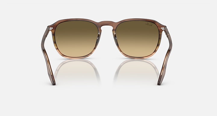 Ray-Ban RB2203 Striped Brown & Green; Striped Brown with Brown Black Gradient lenses - Back