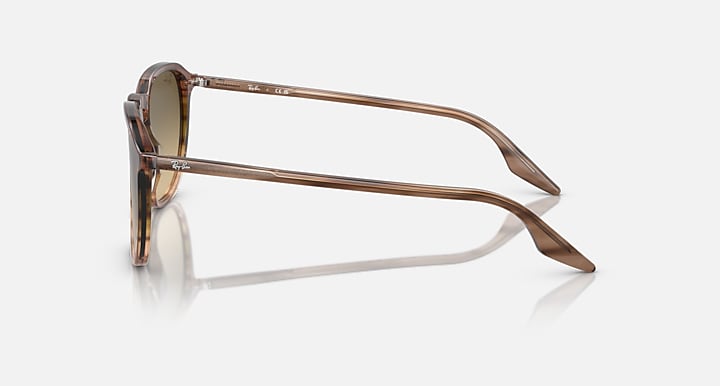 Ray-Ban RB2203 Striped Brown & Green; Striped Brown with Brown Black Gradient lenses - Lateral