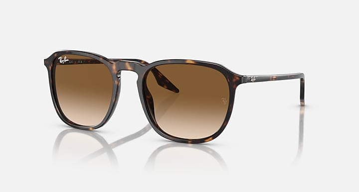 Ray-Ban RB2203 Havana with Light Brown Gradient lenses - Quarter