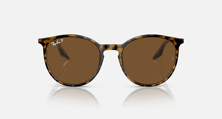 Ray-Ban RB2204 Havana On Transparent with Brown Polarized Solid Color lenses - Front