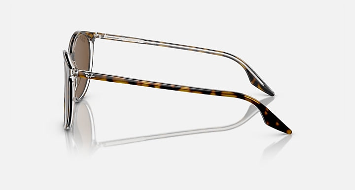 Ray-Ban RB2204 Havana On Transparent with Brown Polarized Solid Color lenses - Lateral